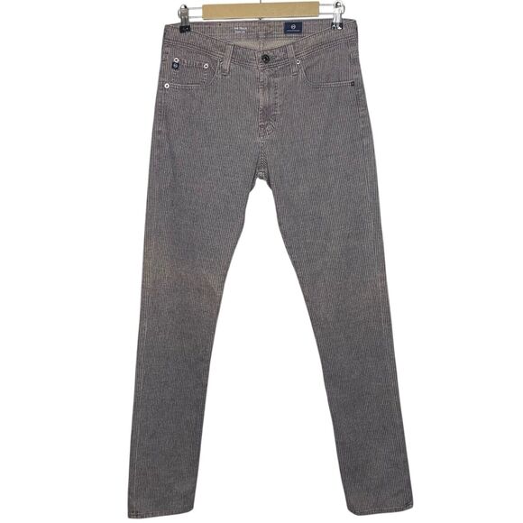 AG Jeans Adriano Goldschmied Mens 31x34 Pinstripe Tellis Modern Slim Denim NEW